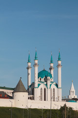 Fototapeta na wymiar Kul Sharif mosque and Western fortification in Kazan Kremlin