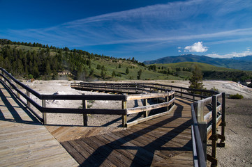 Fototapeta premium Mammoth Hot Springs Boardwalk