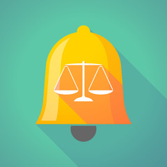 Bell icon with a justice weight scale sign