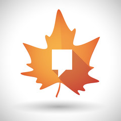 Autumn leaf icon with a tooltip