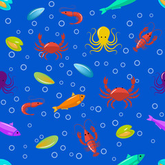 Fototapeta premium Sea seamless pattern.