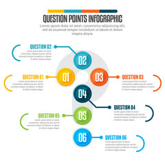 Fototapeta premium Question Points Infographic