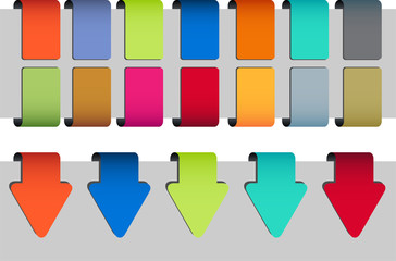 Colorful web stickers vector set