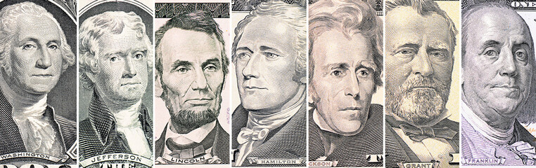 The face  Washington the dollar bill