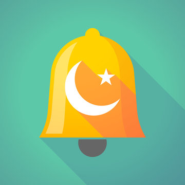 Bell icon with an islam sign