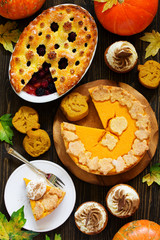 Pumpkin baking for the holiday Thanksgiving and Halloween.