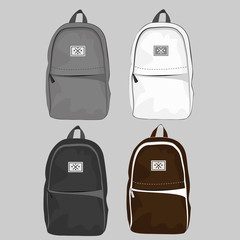 Set of four style backpack