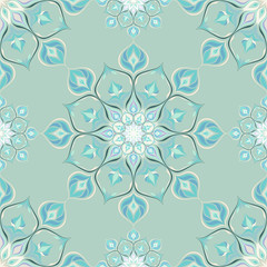 Fototapeta na wymiar Colored mandala pattern with beautiful ornament