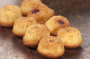 Cakes with jam