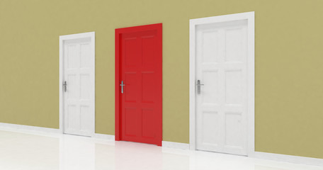 3d door render vote concept