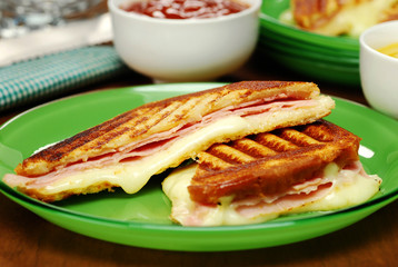 Traditional Brazilian sandwich called misto-quente close