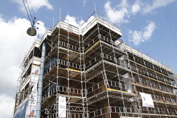 Immeuble en construction à Copenhague, Danemark