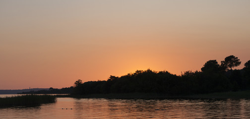 Sunset over the lake..