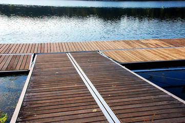 Anlegesteg aus Holz