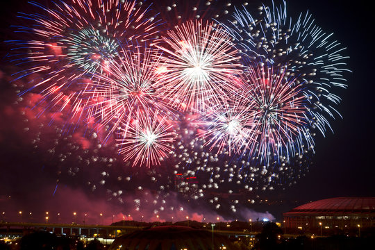 Fireworks over Moscow, Russia