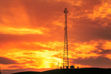 Tower for cellular communication relay