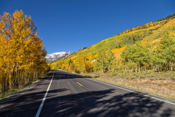 Colorado Mountain Highway in Fall