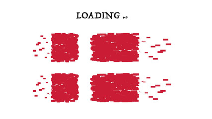 Bandiera Denmark con movimento loading
