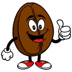 Coffee Bean with Thumbs Up