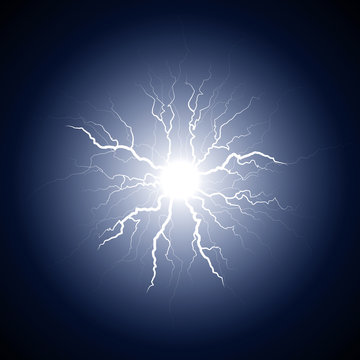 dark blue lightning from the center