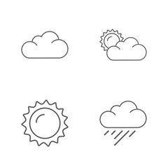 4 flat modern weather icons