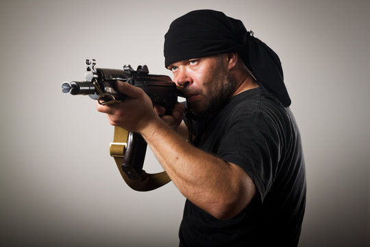 Man with gun