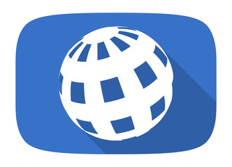 earth flat design modern icon