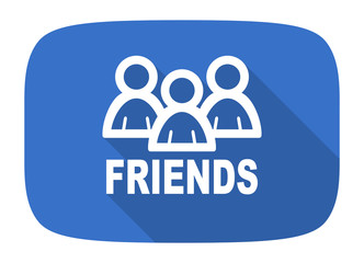 friends flat design modern icon