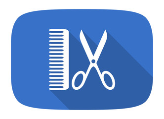 barber flat design modern icon