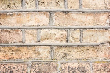 Grunge red brick wall texture.