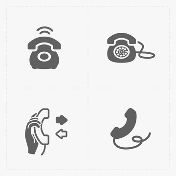Phone icons, vector illustration.
