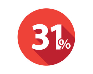 31 percent discount sale red circle