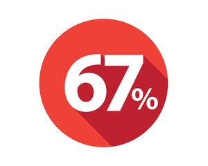 67 percent  discount sale red circle