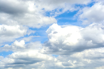 The background is a beautiful sunny sky White Cloud is very clear