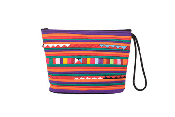 money bag with hand-made isolated on the white background