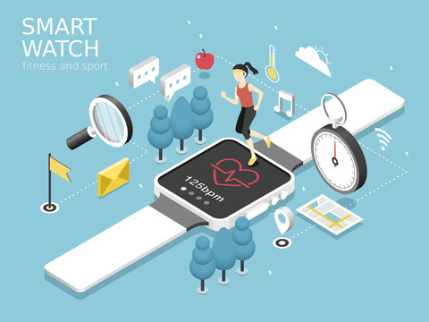 smart watch-fitness and sport concept