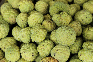 Custard apple or sugar apple in market.