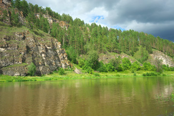Hay River. Russia, South Ural.
