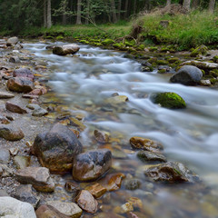 górski strumień / płynący po kamienistym dnie doliny  © Rafał Okraj