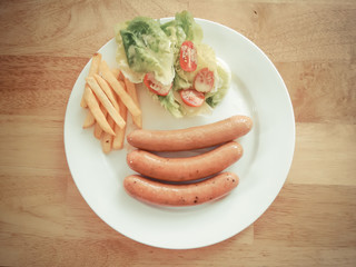 sausage vintage tone