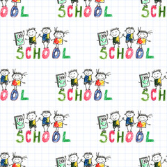 Colorful picture with happy kids