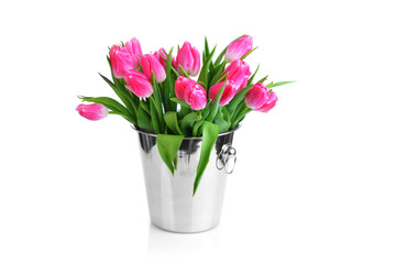 Naklejka na ściany i meble pink tulips