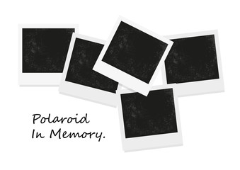 Polaroid frame photo isolated on white. Polaroid photo isolated
