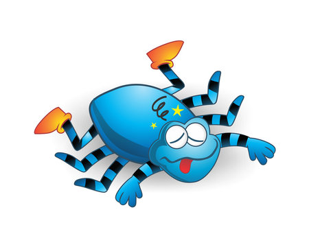 faint blue spider
