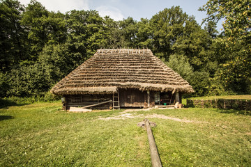 Fototapeta na wymiar Old house from Polish village. Carpathians.