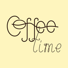 Coffee time lettering