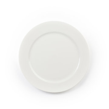 white Ceramic Plate on white background