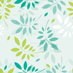 Vector spring background with branches and leaves