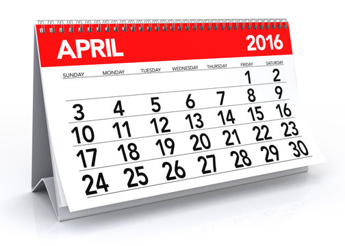 April 2016 Calendar