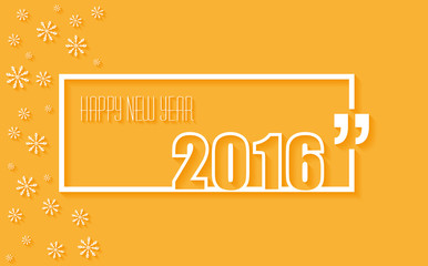 Happy new year 2016. Creative greeting card design